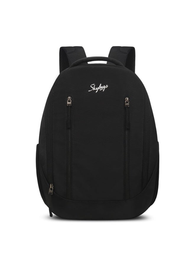 سكاي باجز Skybags Forge 16 Liters Laptop Backpack for Men & Women With Multiple Compartments, Side Zippered Pocket & Mesh Bottle Holder (Black) - Image 1